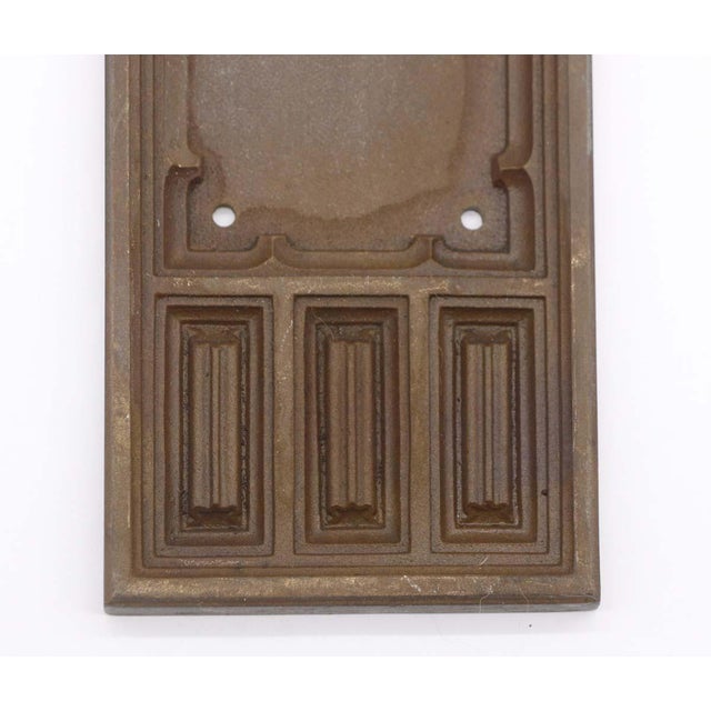 Gothic Mid 20th Century Sargent Gothic Bronze Door Push Plate For Sale - Image 3 of 6