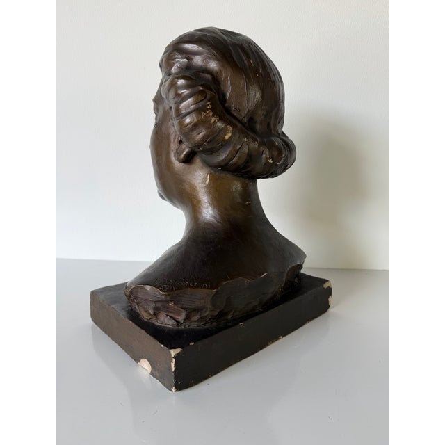 1960s Vintage L. Baldaccini Classical-Style Plaster Woman Bust Sculpture For Sale - Image 5 of 12
