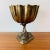 Vintage Brass Centerpiece Bowl Made of brass fluted bowl at top base is 3 intertwined antique dolphin figures makes a...