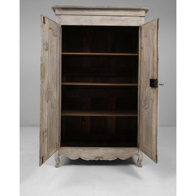 19th Century 19th Century France Antique White Wood Storage Cabinets & Cupboards For Sale - Image 5 of 11