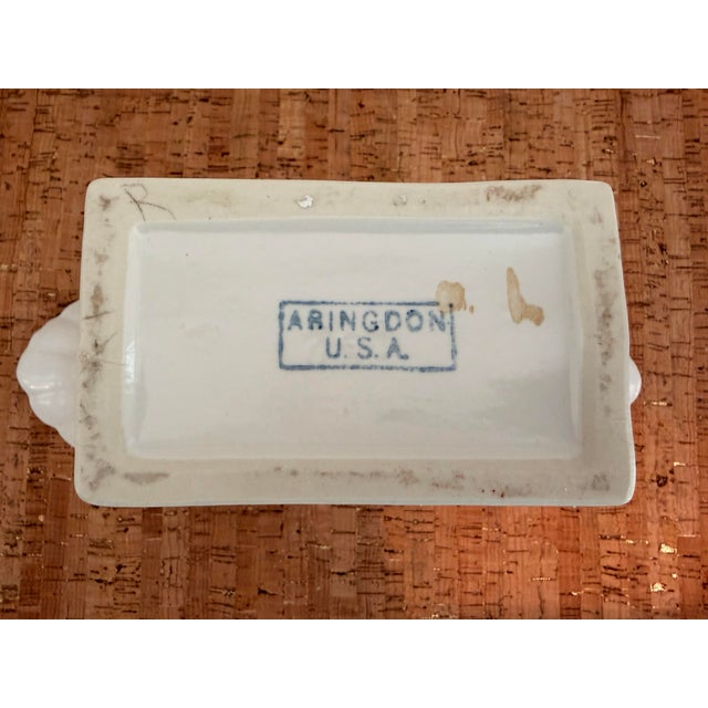 Art Deco Vintage Abingdon Pottery Double Cornucopia Console Vase, Circa 1934–1950 For Sale - Image 3 of 10