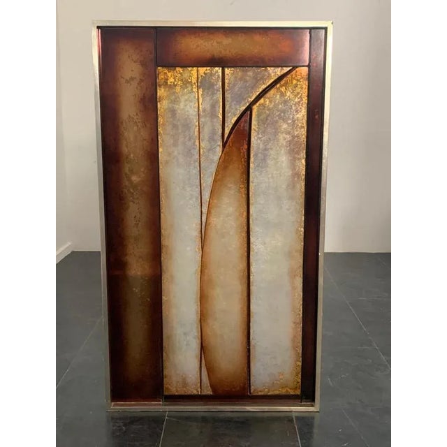 Brown Resin Carved Panel, 1980s, Wood & Resin For Sale - Image 8 of 12
