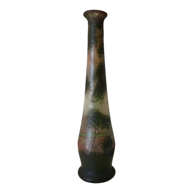 1900s Tall Legras Vase For Sale