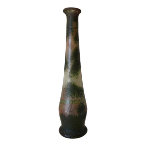 1900s Tall Legras Vase