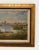 Rustic European Vintage European Coastal Landscape Oil Painting | Framed Harbor Village Seascape For Sale - Image 3 of 10