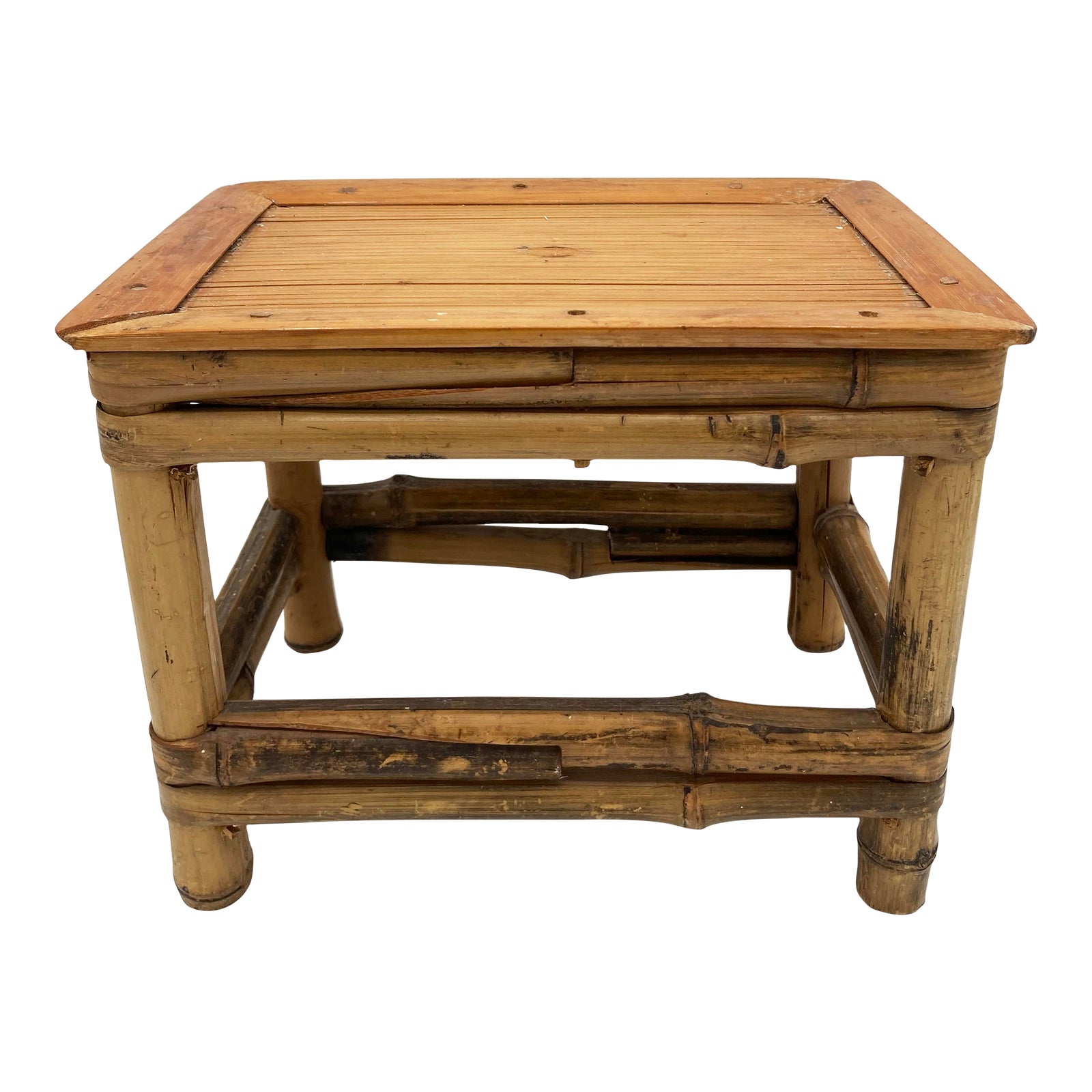 Split Reed Bamboo Plant Stand or Riser | Chairish
