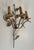 1970s 3-light wall sconces in gilded metal with leaves. French work - a Pair For Sale - Image 9 of 12