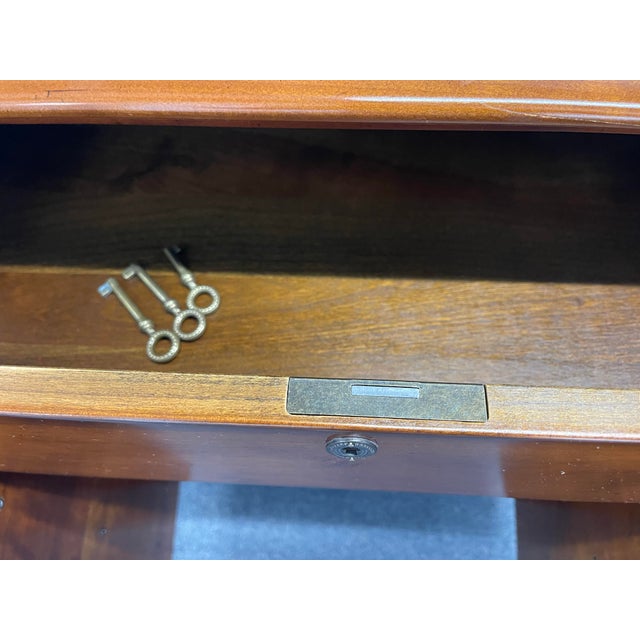 Wood Late 20th Century French Art Deco Sideboard / Commode, Signed Workshop Creation, Neoclassical, Walnut For Sale - Image 7 of 17