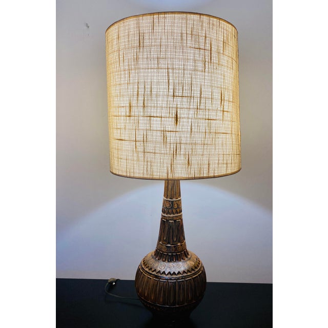 Ceramic French Ceramic Lamp from Huguette & Marius Bessone, 1950s For Sale - Image 7 of 7