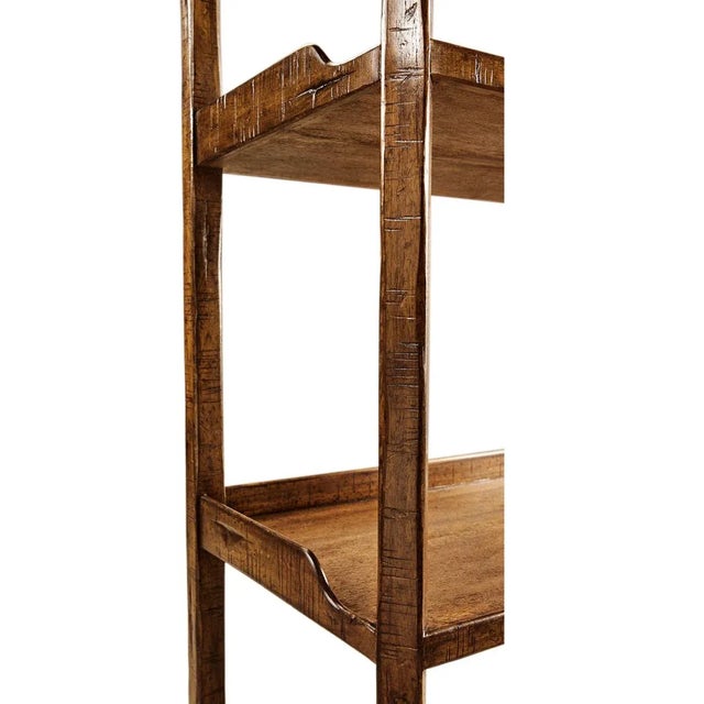 2020s Rustic Country Walnut Etagere For Sale - Image 5 of 7