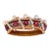 19th Century Victorian Ruby Diamond Pearl 18k Rose Gold Crown Brooch For Sale