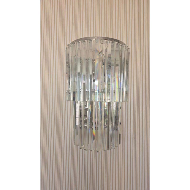 Lead crystal three tier chandelier. Taken down from one of the most historic mansions in Beverly Hills. Quality is...