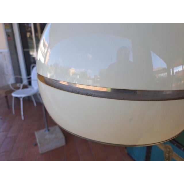 Arc Floor Lamp with Carrara Marble Base For Sale - Image 4 of 7