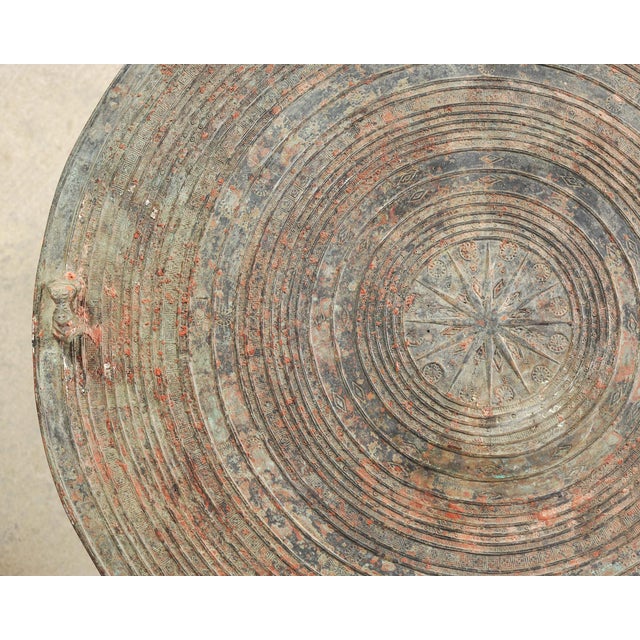 Pair of Southeast Asian Bronze Rain Drums or Drinks Tables For Sale - Image 14 of 18