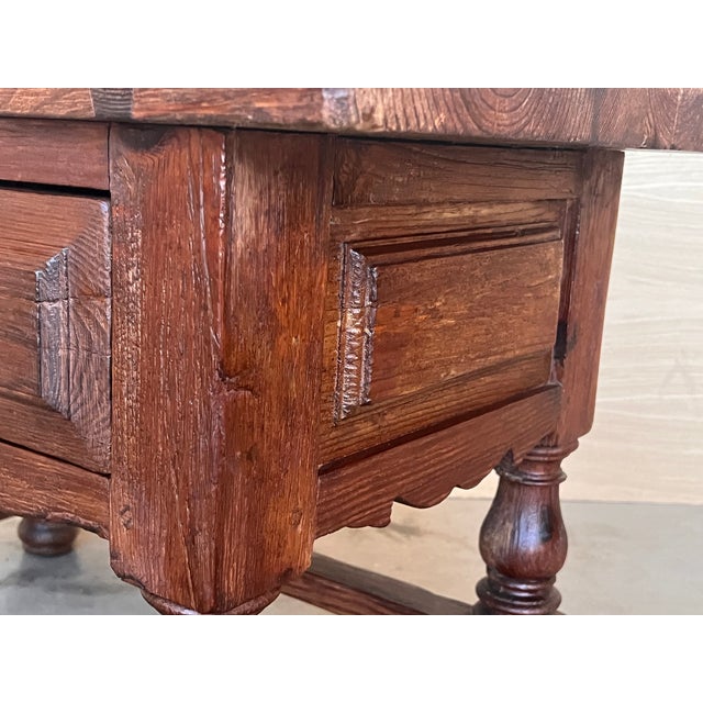 Late 19th Century Rustic Artisan Made Pyrenees Mountains Side Table End Table For Sale - Image 10 of 12