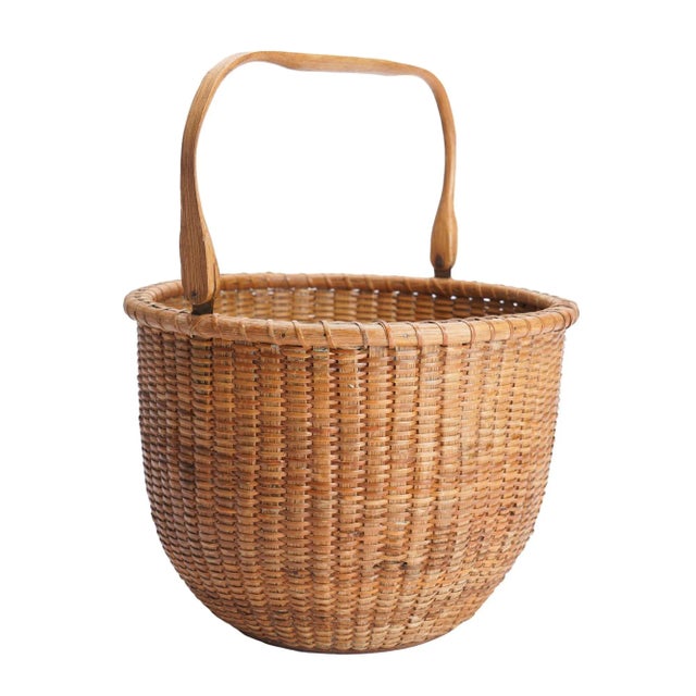 Nantucket Lighthouse Basket Attributed to Mitchy Ray, 1900-50 For Sale - Image 4 of 12