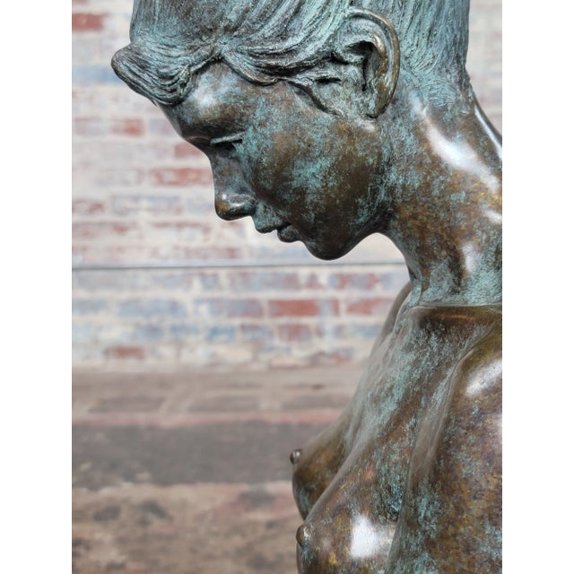 Bronze Nancy Mishkin - Nude Female in Yoga Pose -Bronze Sculpture For Sale - Image 8 of 12