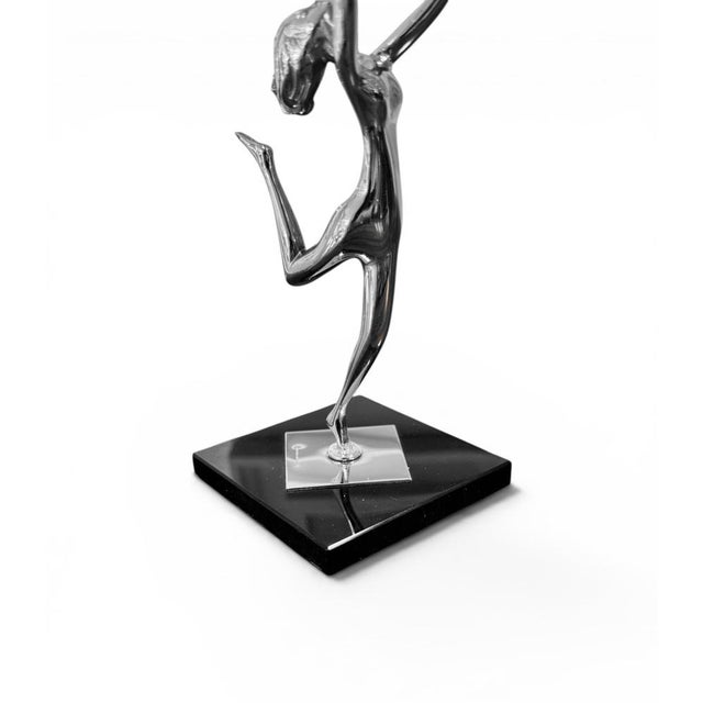 British Nude Female Lighter in Silver-Plated Chrome from DuPont, 1928 For Sale - Image 4 of 9