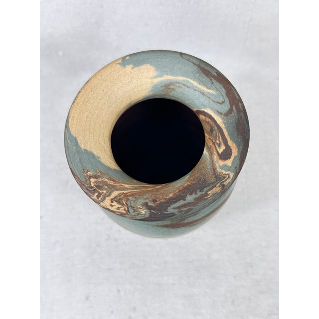 1920s Vintage Niloak Mission Swirl Vase For Sale - Image 5 of 6
