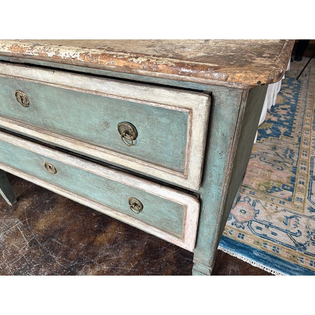 Wood 18th Century Swedish Gustavian Painted Chest of Drawers For Sale - Image 7 of 12