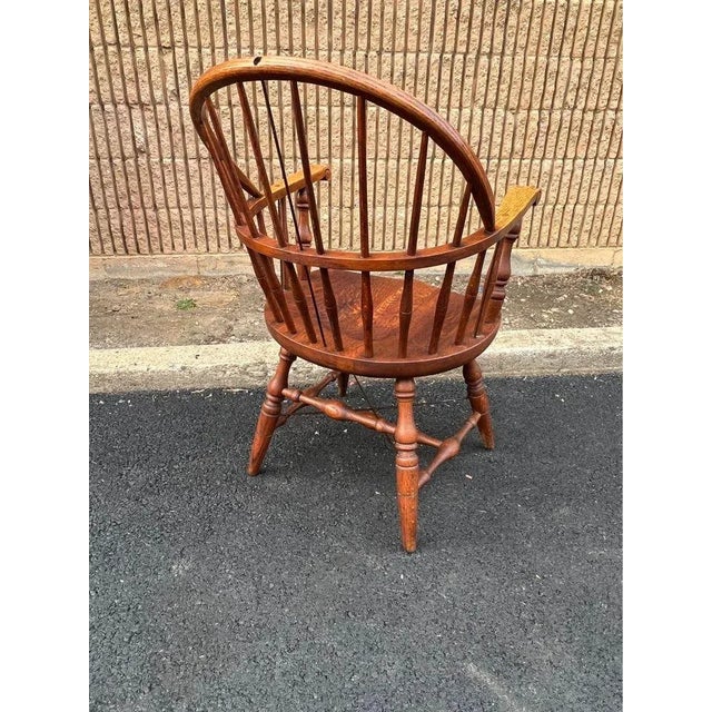19th Century Bow Back Windsor Armchairs Country pair of amazing American Windsor chairs that provide great comfort and...