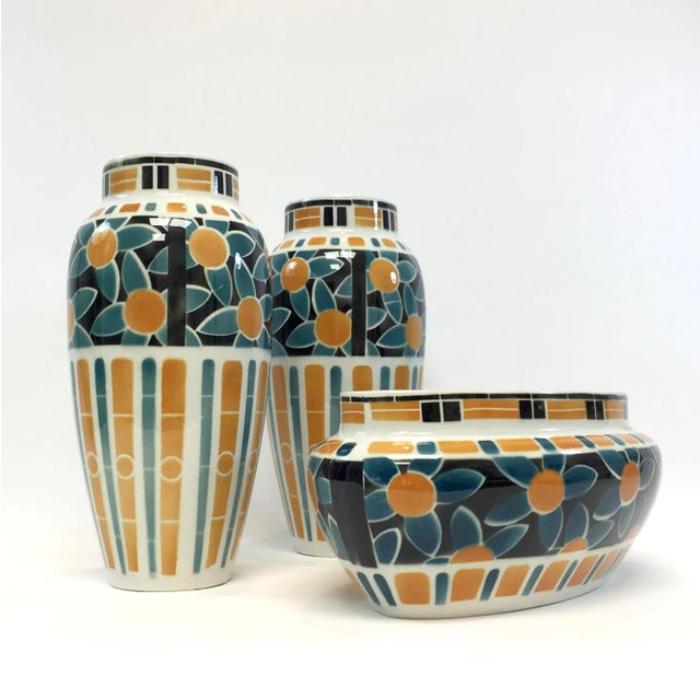 Vases by Keller et Guerin for Keller et Guerin, 1930s, Set of 3 For Sale - Image 9 of 9