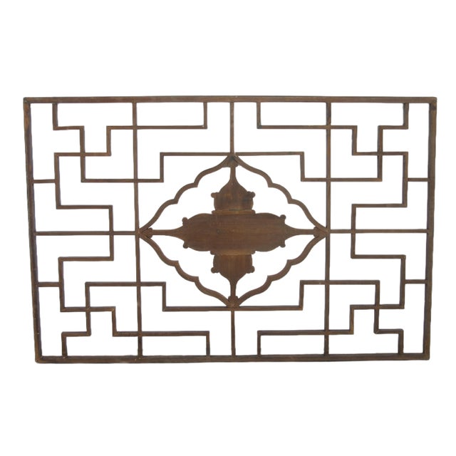 Lotus Antique Chinese Wood Screen Panel For Sale In Greensboro - Image 6 of 7