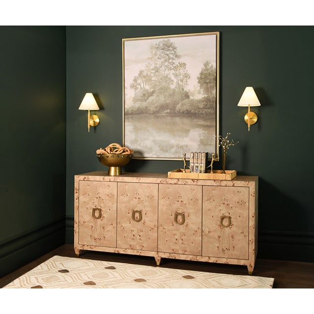 New special order item. Not vintage. This stunning four-door buffet brings equestrian elegance to your dining space with...