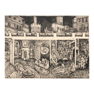 1977 Adrienne Anderson Passover Etching For Sale