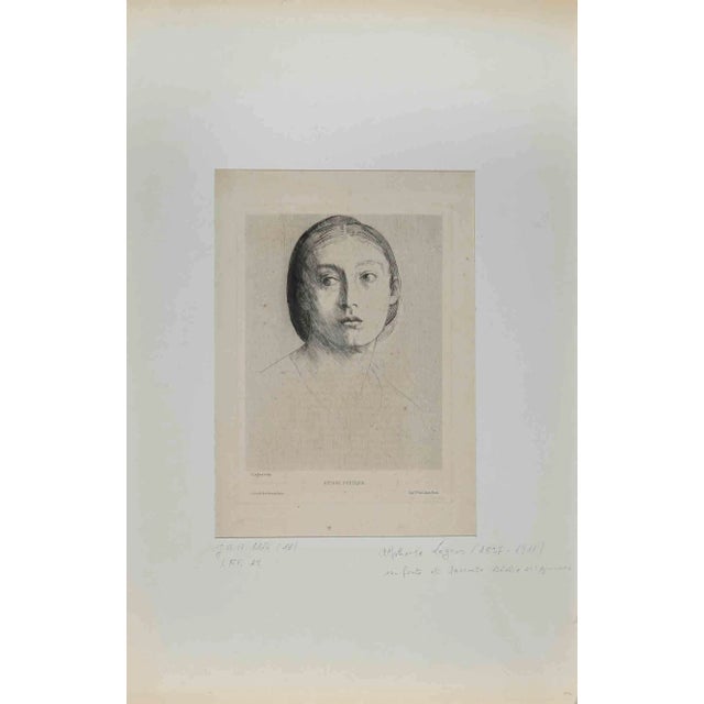 Alphonse Legros, Poetic Ecstasy, Original Etching, 1876 For Sale