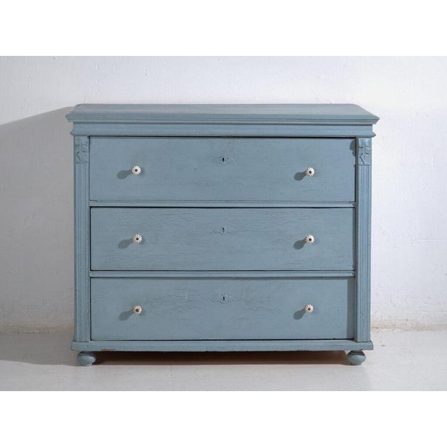 Antique Blue Chest of Drawers by Amaru For Sale - Image 6 of 12
