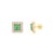 14k Gold Clover Emerald Cluster Earrings With Diamonds- A Pair For Sale - Image 4 of 10