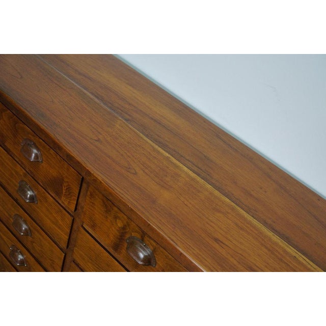 German Beech Apothecary Cabinet, Mid-20th Century For Sale - Image 6 of 16