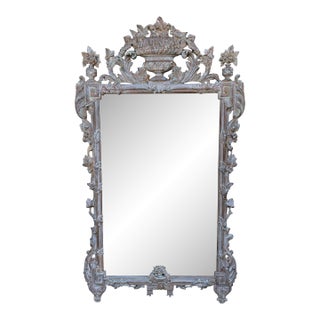 Antique 18th C Style Venetian Carved Mantel Mirror For Sale