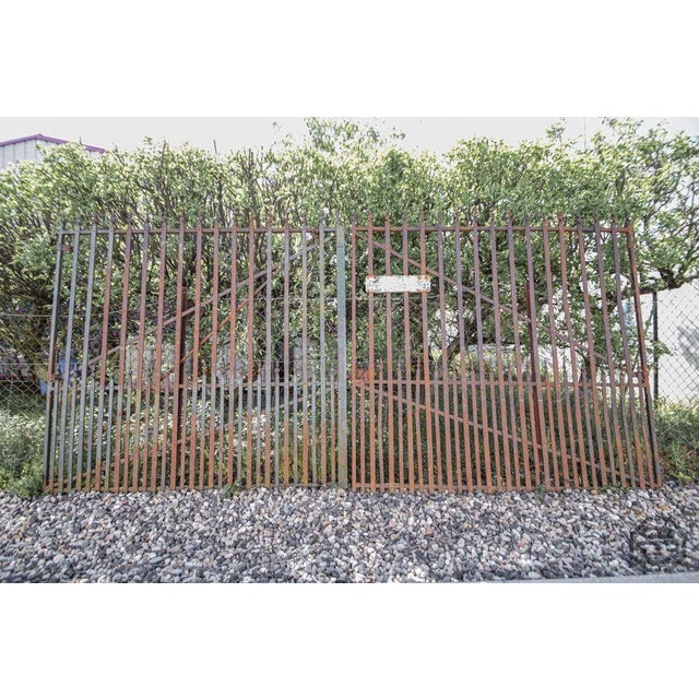 Old French Cemetery entrance gate of the early nineteenth, wrought iron and riveted.