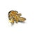 Metal Bochic “Orient” Neoclassical Crocodile Red Garnet Ring Set 18K Gold & Silver For Sale - Image 7 of 10