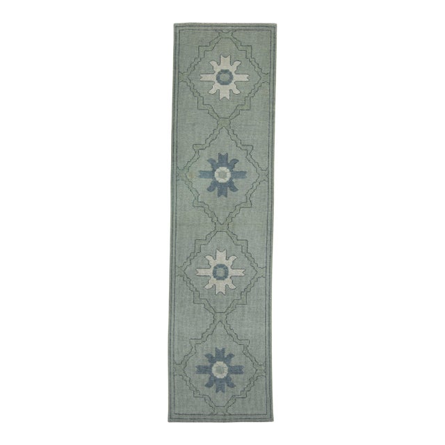 Turkish Oushak Runner Rug 2'11" x 11'2" #18100 For Sale