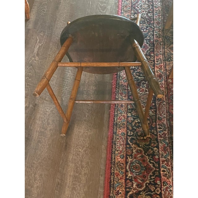 Chestnut 1700’s New England Farm House Federal Windsor Country Chair For Sale - Image 8 of 12