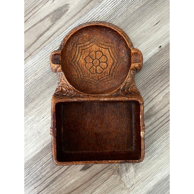 1940s Vintage Mid-Century Modern Syroco Cigarette Box With Ashtray For Sale - Image 5 of 10