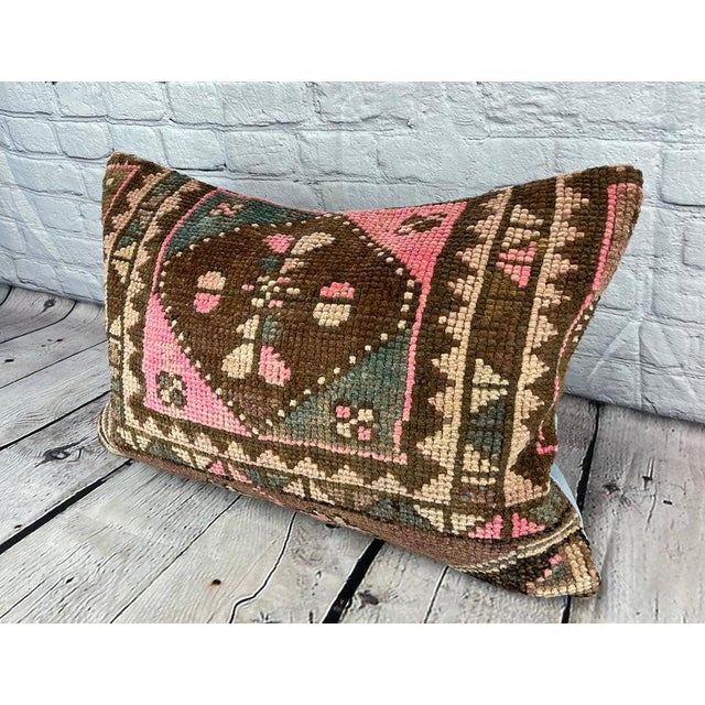 Vintage Pillow Case Turkish Rug Pillow Decorative Rug Pillow Dry cleaning only. PILLOW INSERT IS NOT INCLUDED