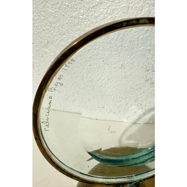 Feliciano Béjar, Feliciano Bejar Magiscope Kinetic Op Art Sculpture Mexican Avant Garde Glass Art For Sale - Image 11 of 15