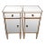 Pair French Mid-Century Modern Mirrored Nightstands For Sale