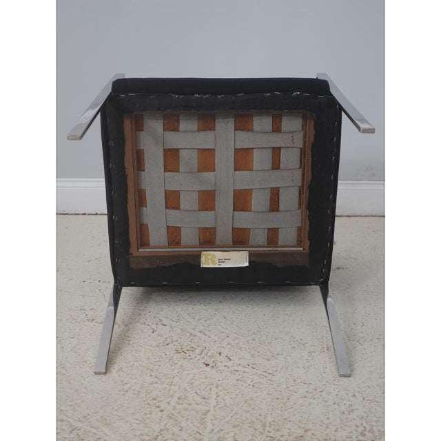 Pair Jens Risom Black & Chrome Mid Century Modern Chairs For Sale - Image 17 of 18