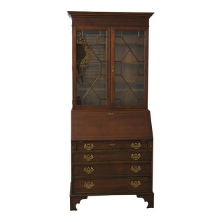 Yorkshire House Mahogany 2 Piece Secretary Desk For Sale