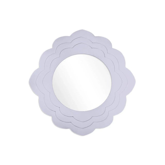 Contemporary Fleur Home Audubon Magnolia Circle Mirror in Spring Iris, 30x30 For Sale - Image 3 of 3