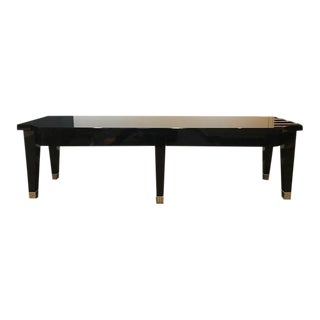 Czech and Speake London Black Lacquer Bench For Sale