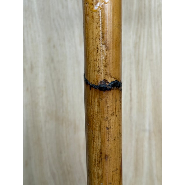 Bamboo and Rattan Coat Rack With Large Base, Italy, 1960s For Sale - Image 10 of 11