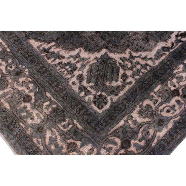 Persian Vintage Gray/Tan Wool Rug - 8'2'' X 11'8'' For Sale - Image 4 of 10