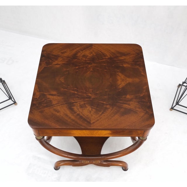 Flame Carved Mahogany Regency Style Lamp Side Table Stand Clean! For Sale - Image 9 of 13