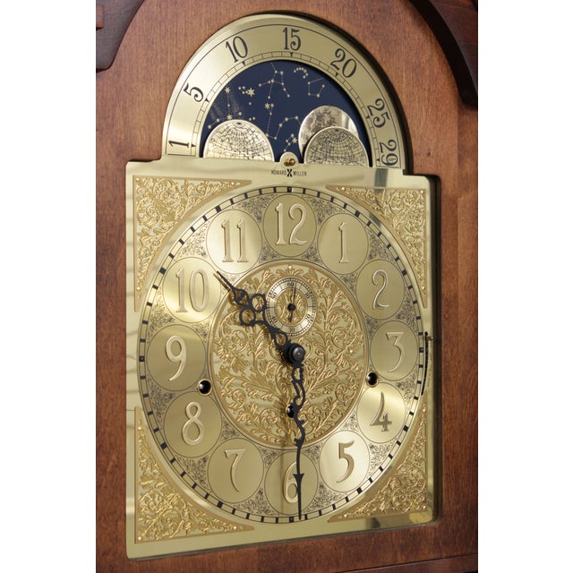 Howard Miller Cherry Grandfather Hall Clock For Sale In Philadelphia - Image 6 of 17